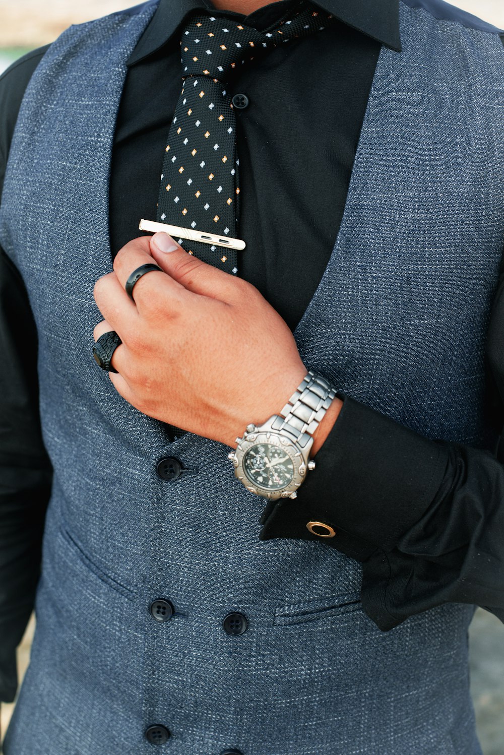 a man wearing a suit and tie