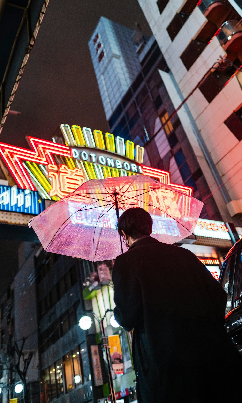 a person holding an umbrella