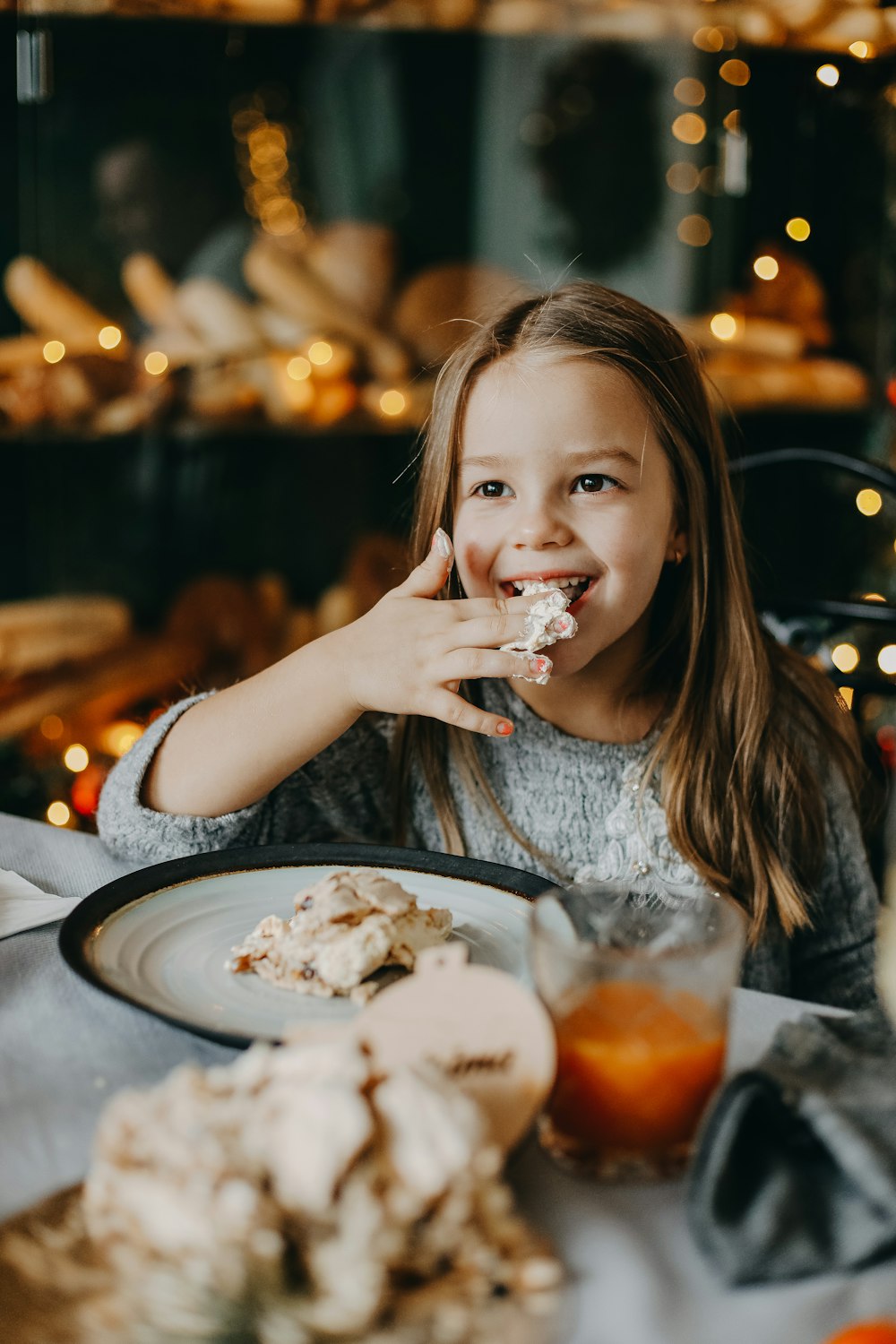 a person eating food