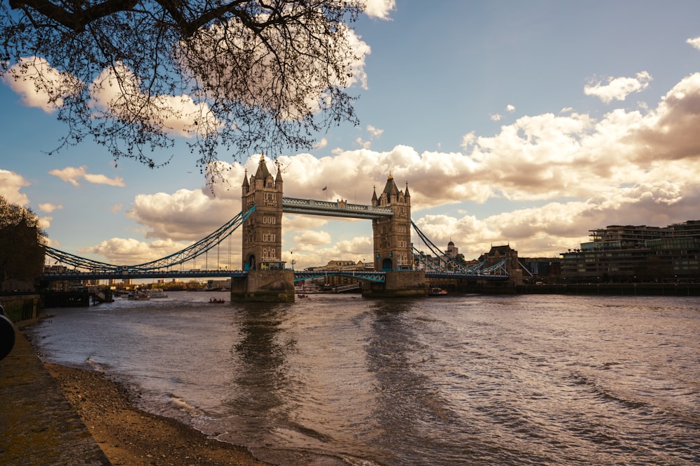 a bridge over a river