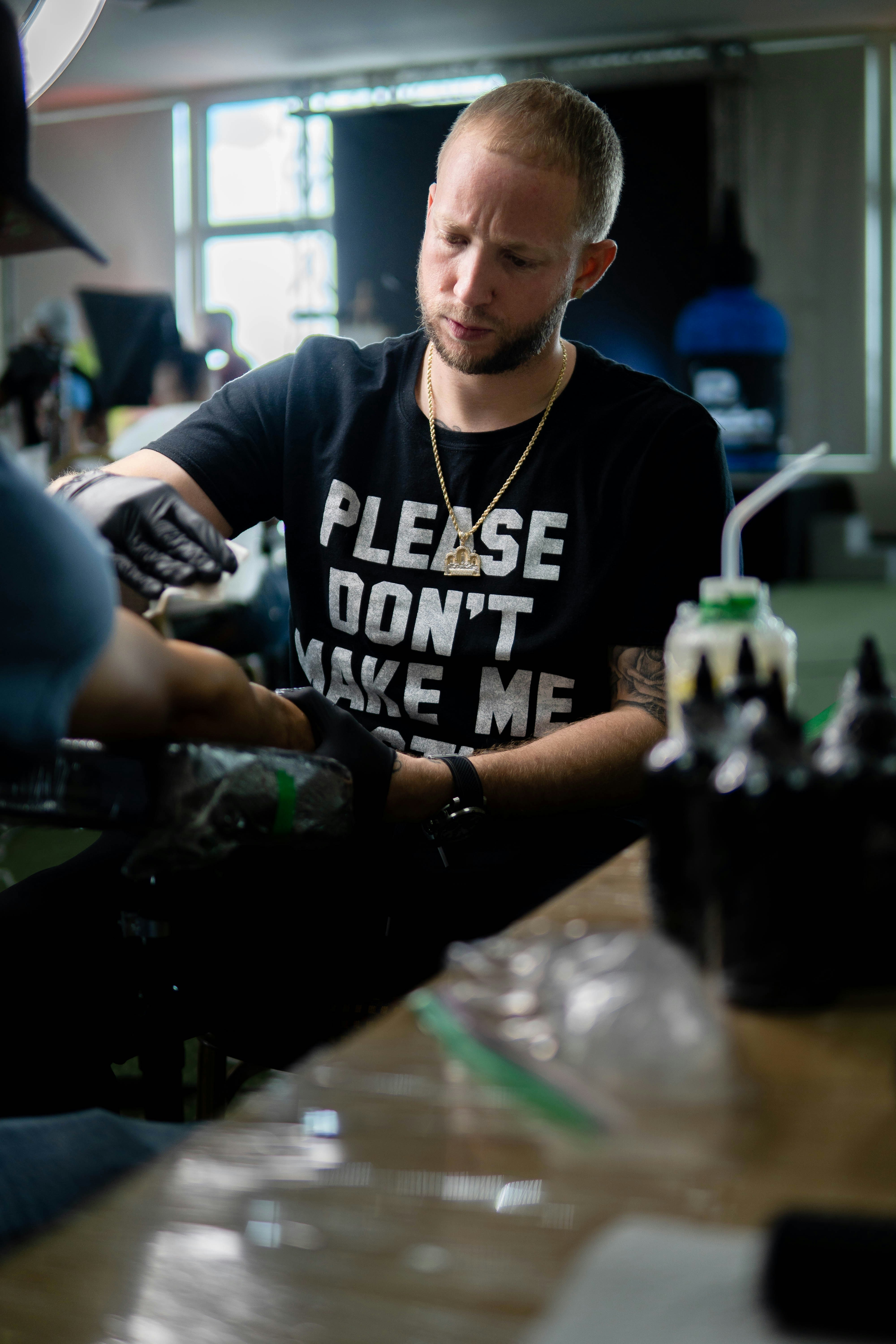 a person working on a machine