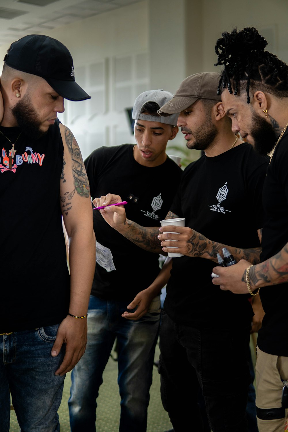 a group of men standing together