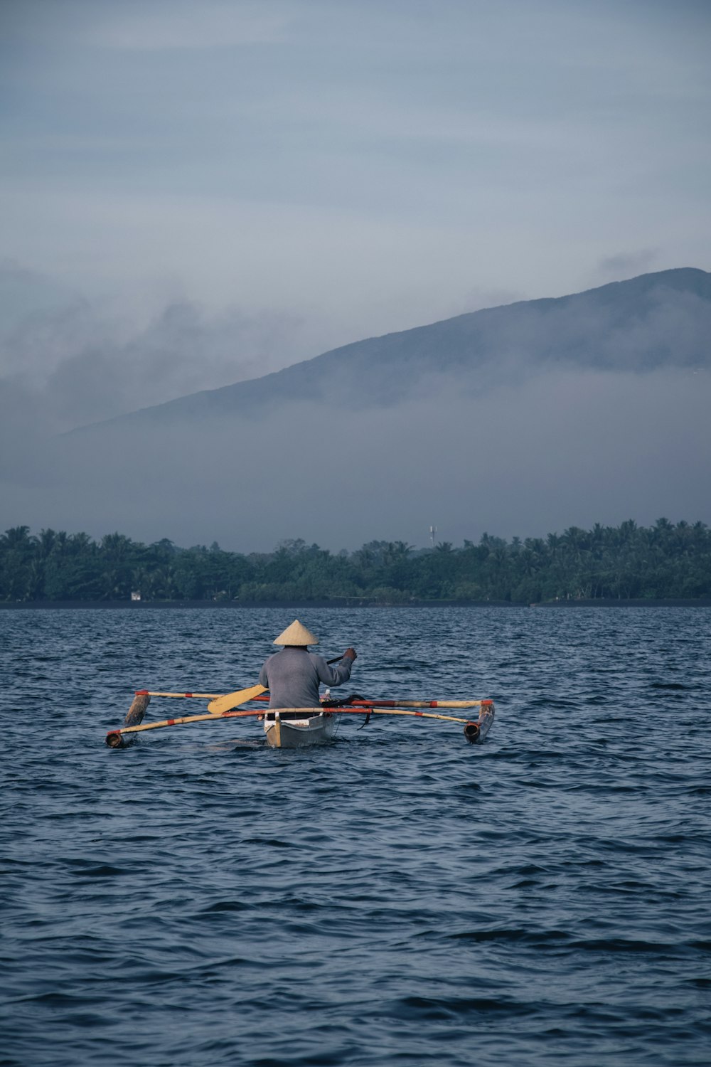 a person in a canoe