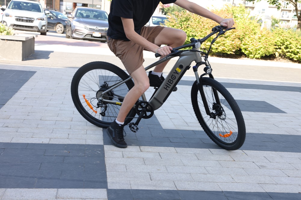 a person riding a bicycle