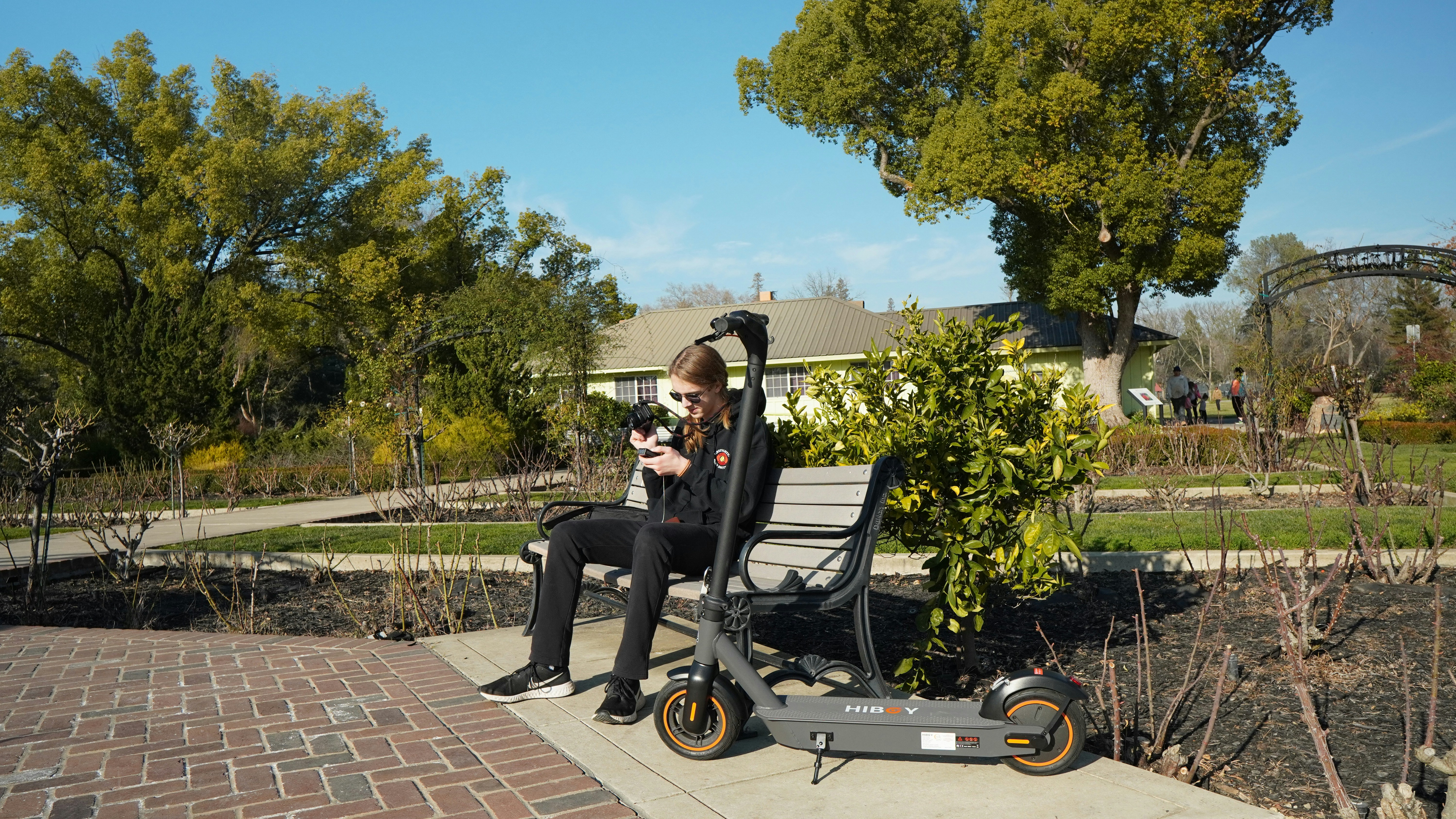a man sitting on a bench