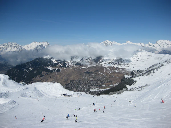 School group in ski gear