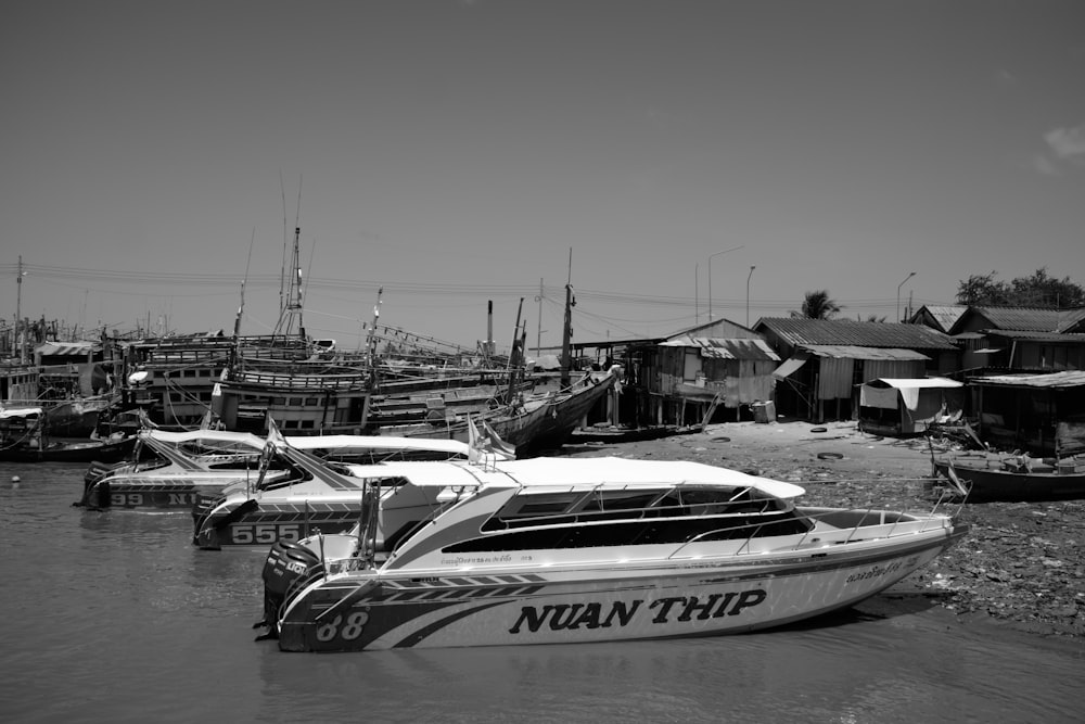 boats docked at a pier