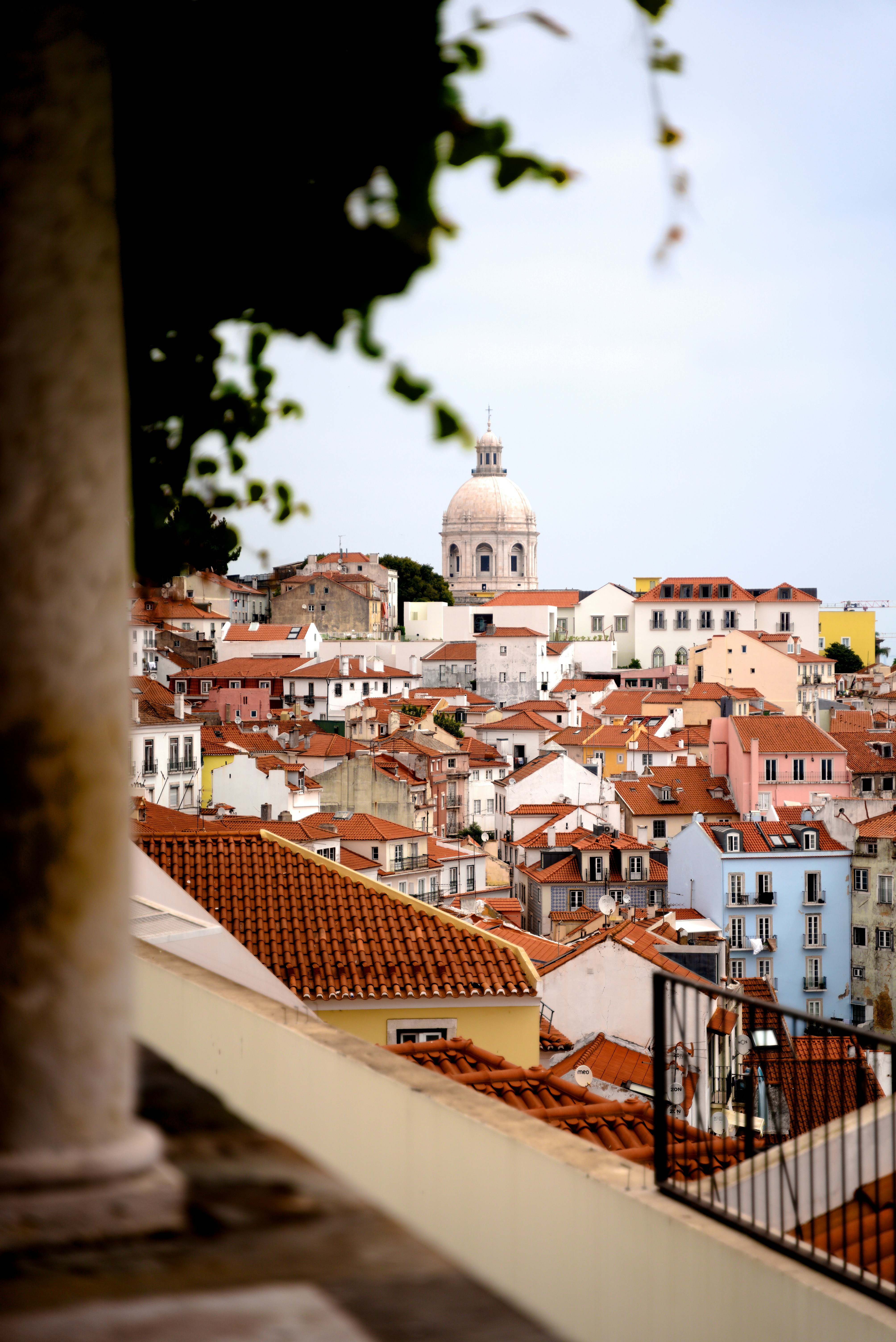 a view of a city from a window