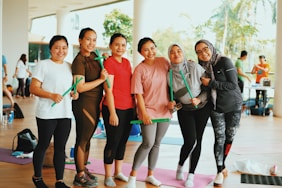 a group of people posing for a photo