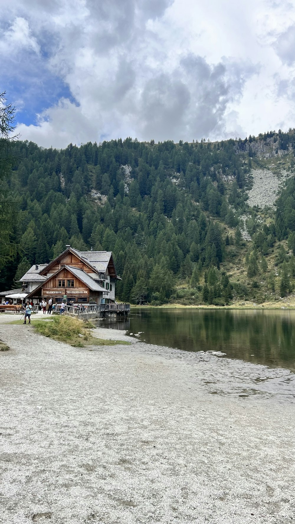 a house by a lake