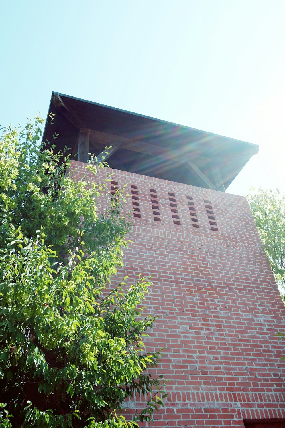 a tall building with a tree in front of it