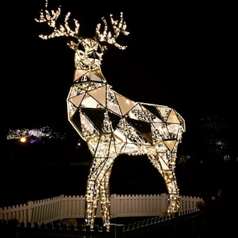 A vibrant digital artwork featuring Rudolf the reindeer in a festive, futuristic setting blending memes with blockchain visuals.