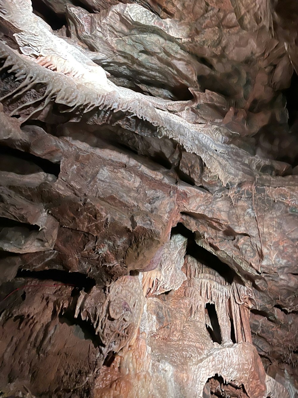 a rocky and colorful cliff