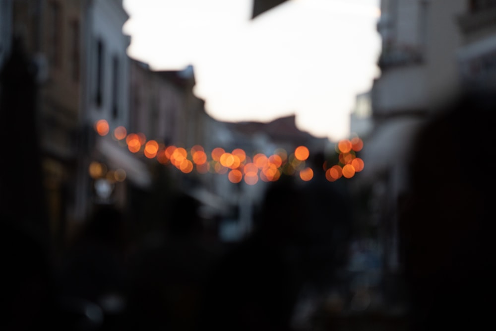 blurry close-up of a city street