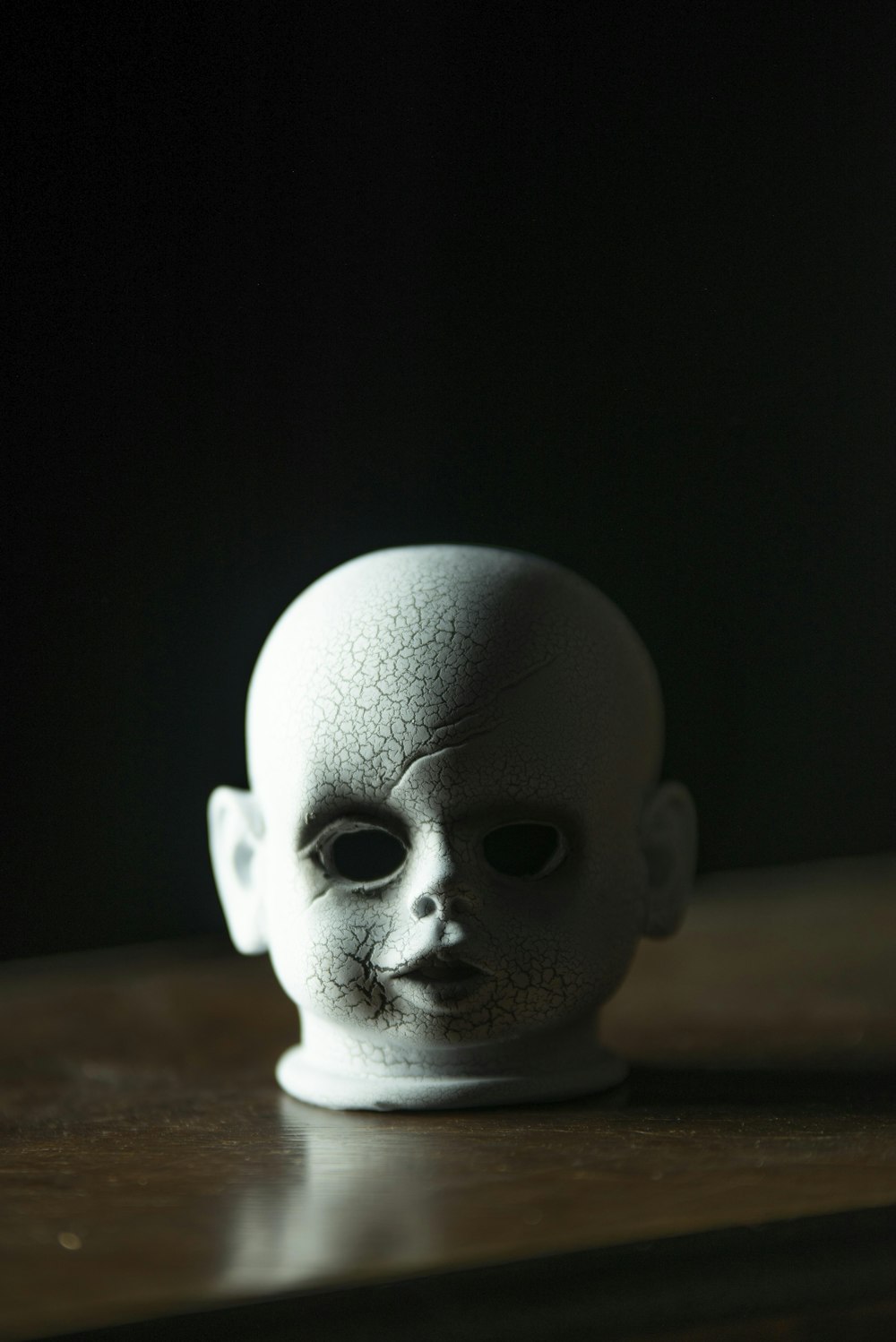 a white ceramic head