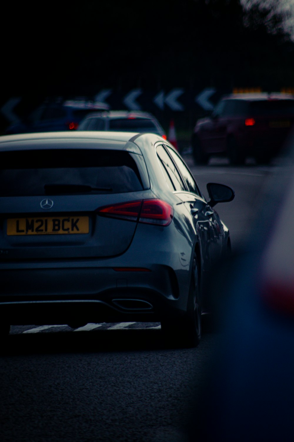 a car on a road