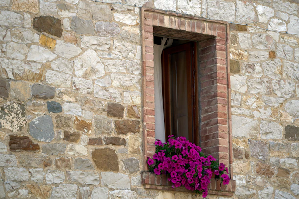 A variety of cast stone window sills in different styles and colors arranged side by side, highlighting the range of options available.