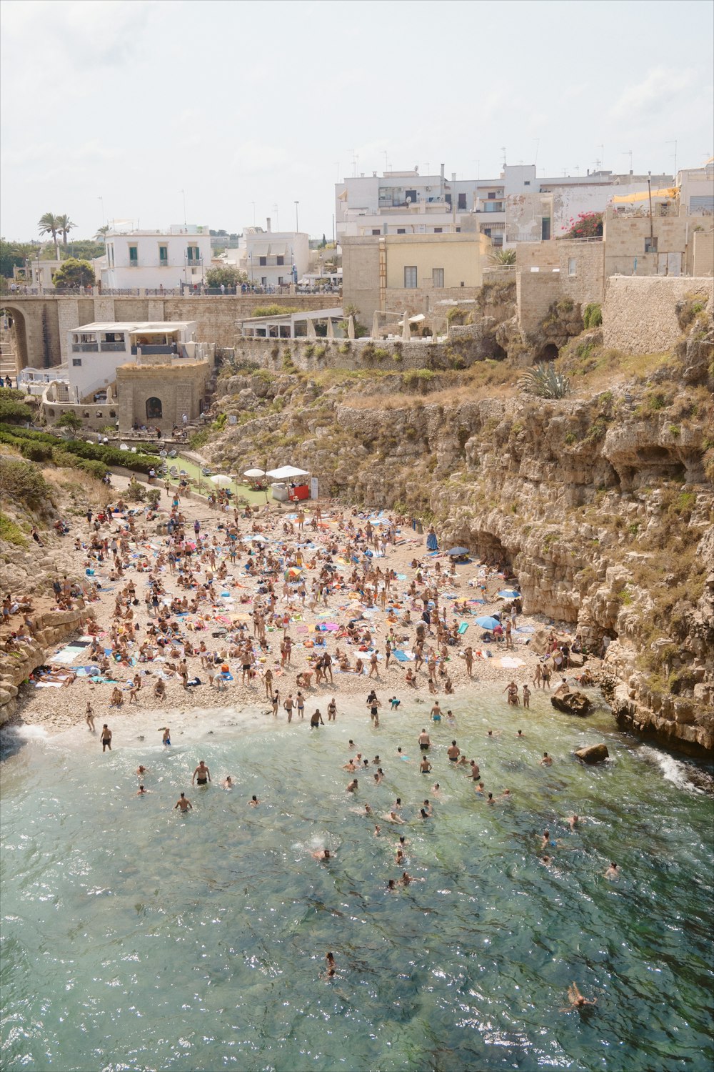 a crowded beach with many people