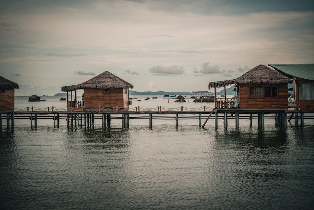 a dock with buildings on it