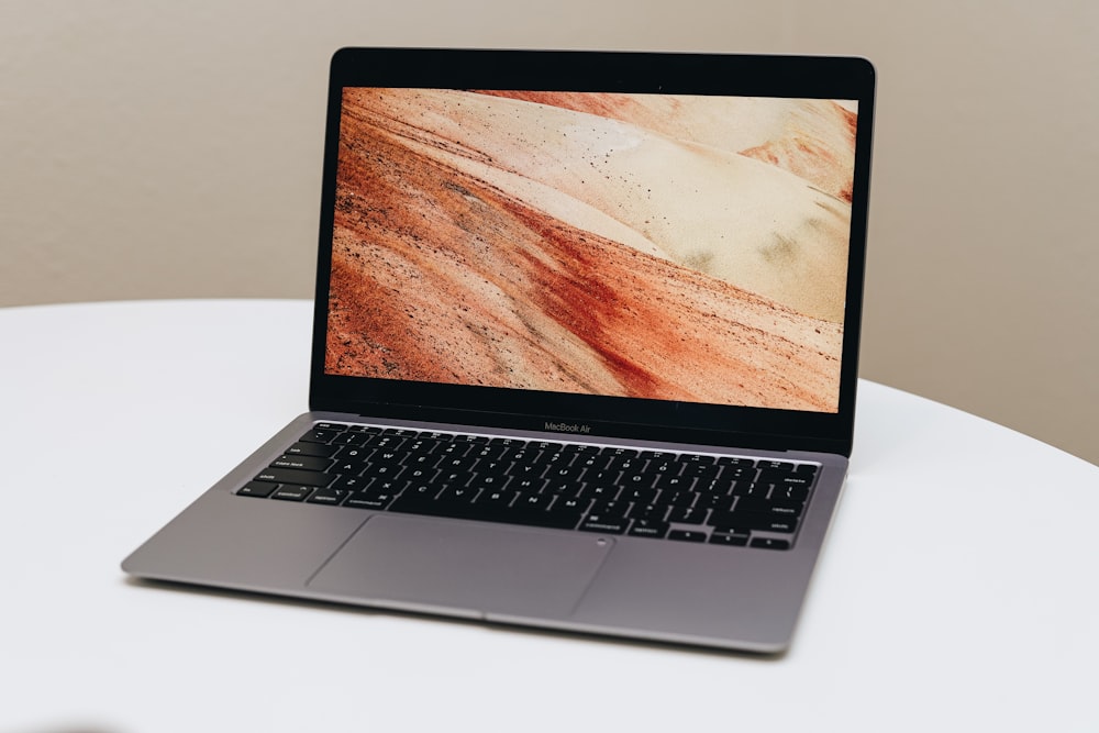 a laptop on a table