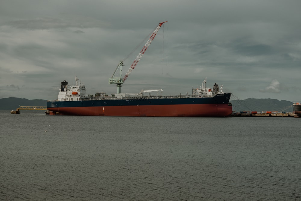 a large ship in the water