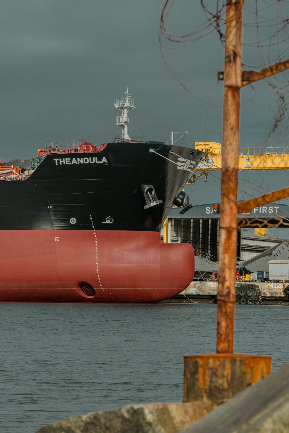 a large ship docked