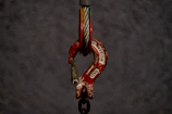 a red and white object