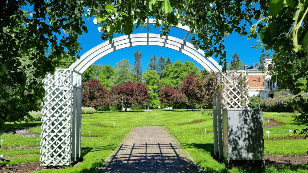 a metal gate with a metal frame