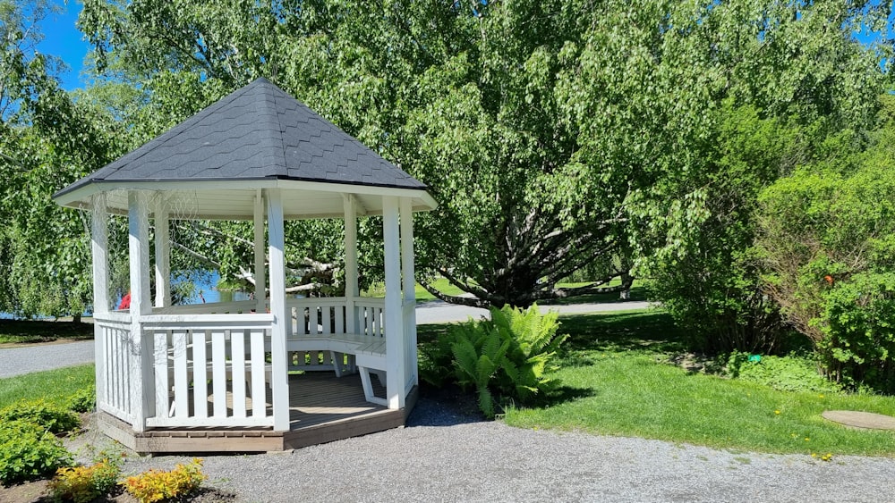 a gazebo in a park