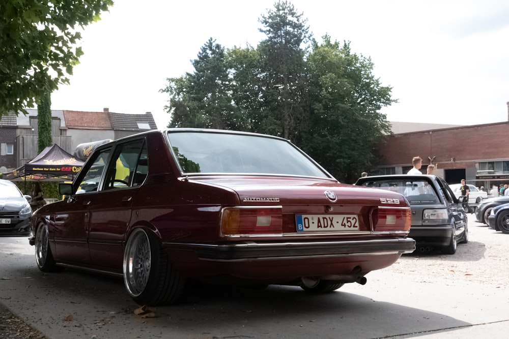 a car parked in a parking lot