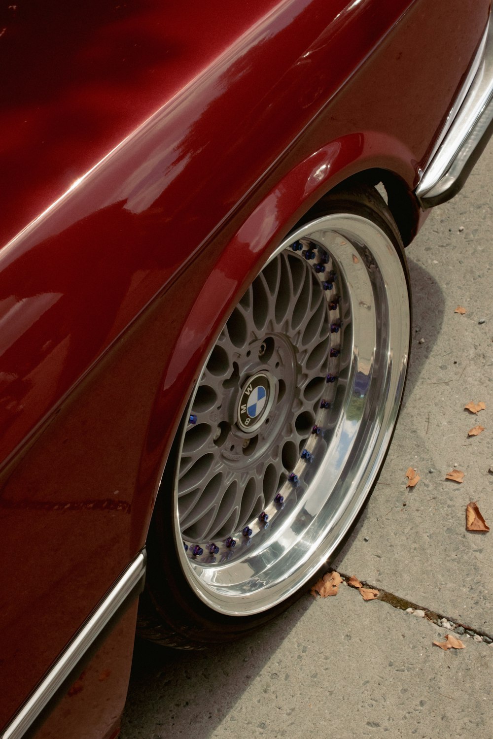 a close up of a car tire