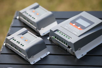 a group of white electronic devices