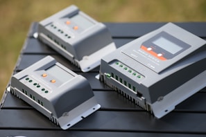 a group of white electronic devices