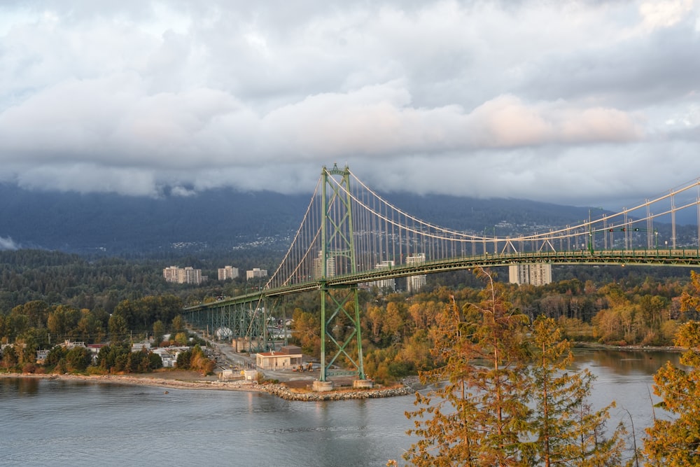 a bridge over a river