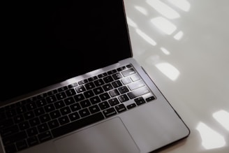 a laptop computer on a table