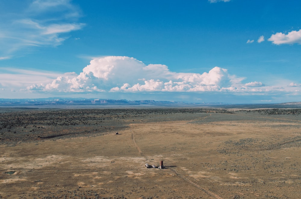 a person standing in a desert