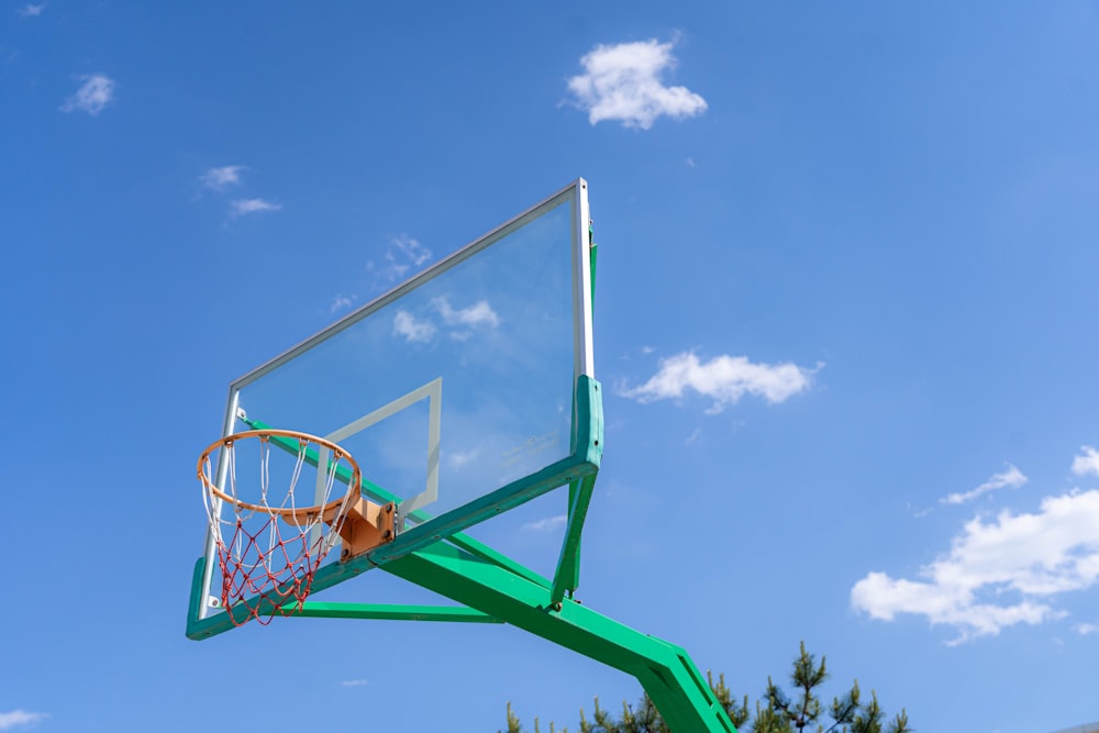 a basketball hoop with a net