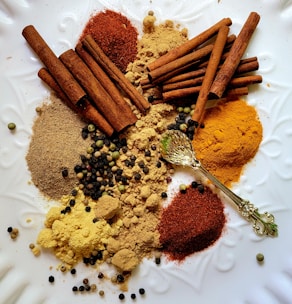 A selection of premium Indonesian spices.