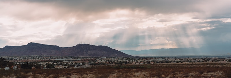 Open desert land with mountains near Henderson, the kind of parcel being considered for new housing