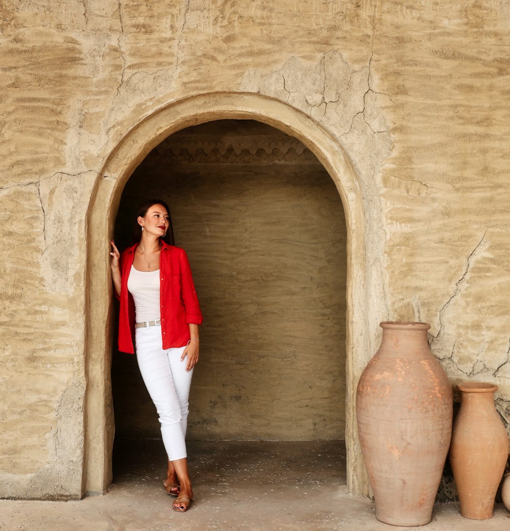 a person standing in a doorway