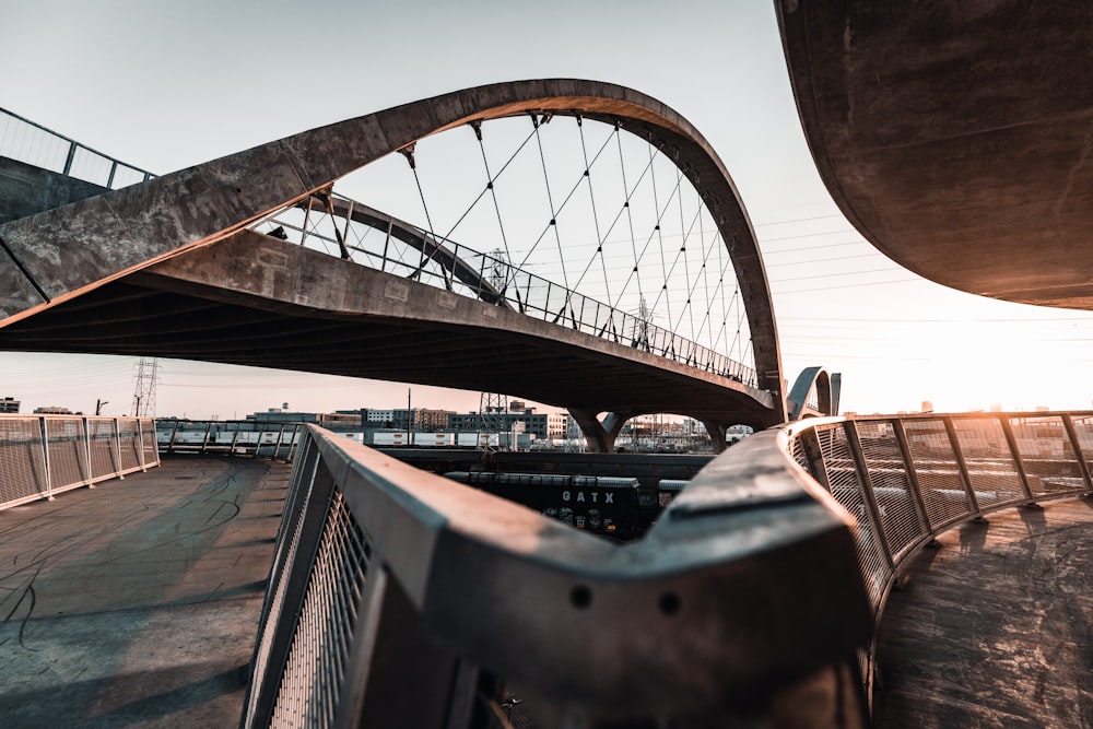 a large metal bridge