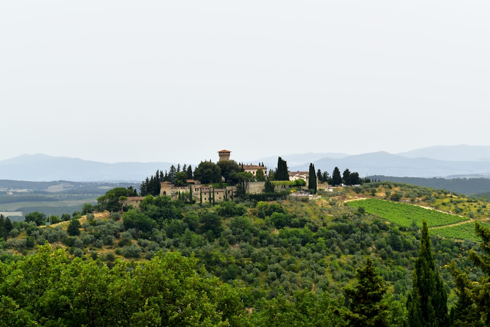 a building on a hill