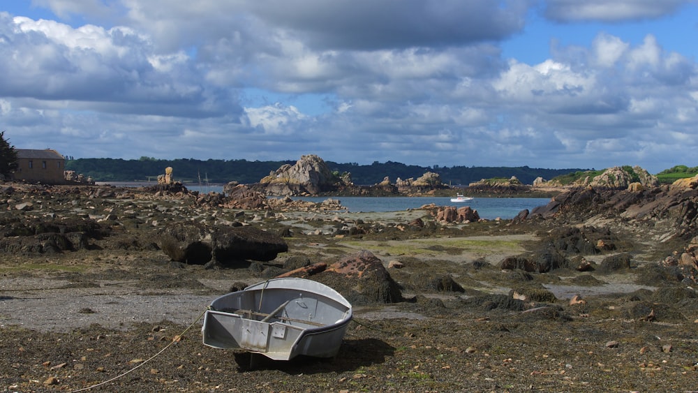 a boat on a beach