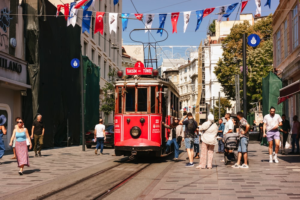 a train on the street