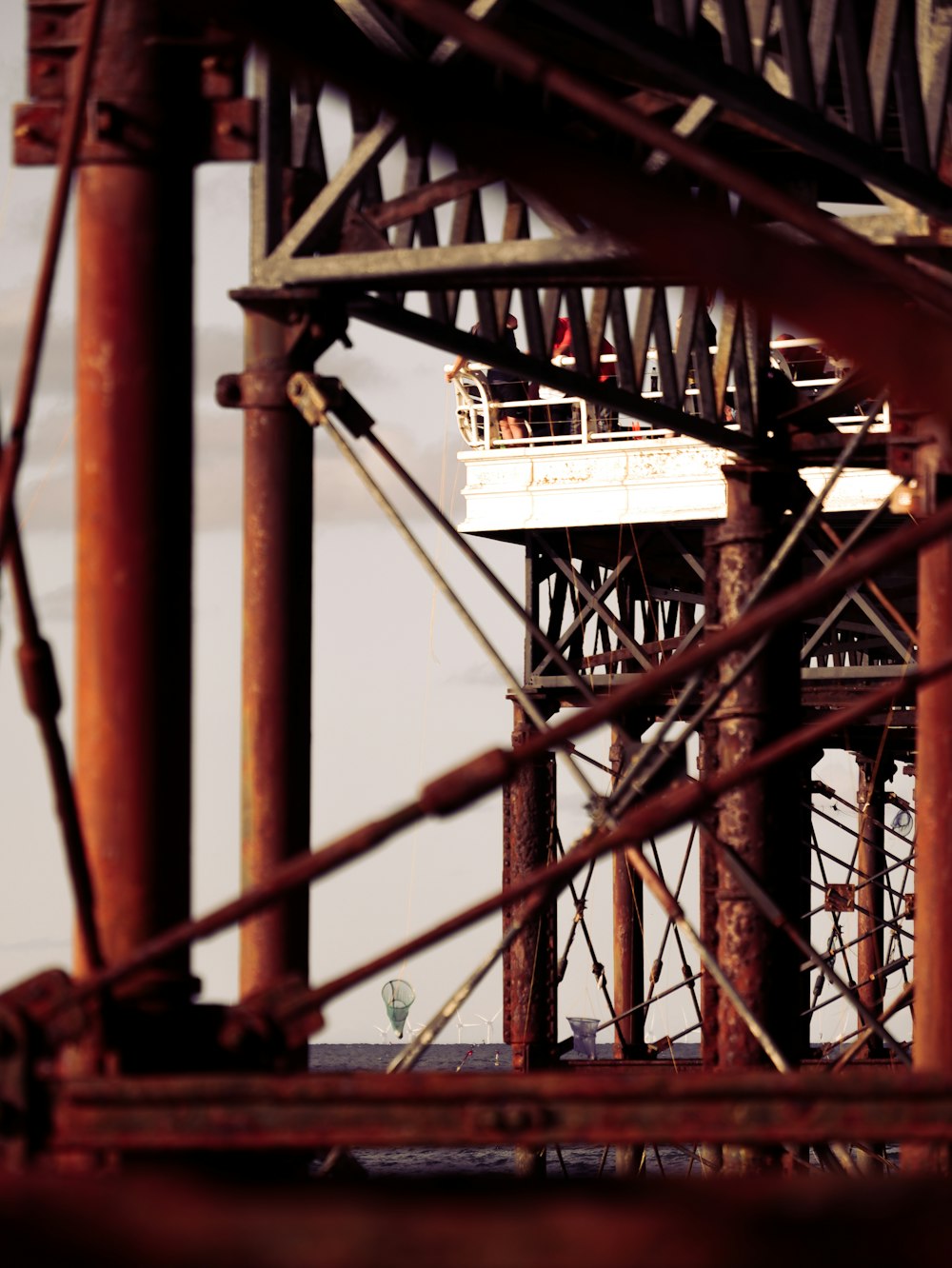 a close-up of a roller coaster