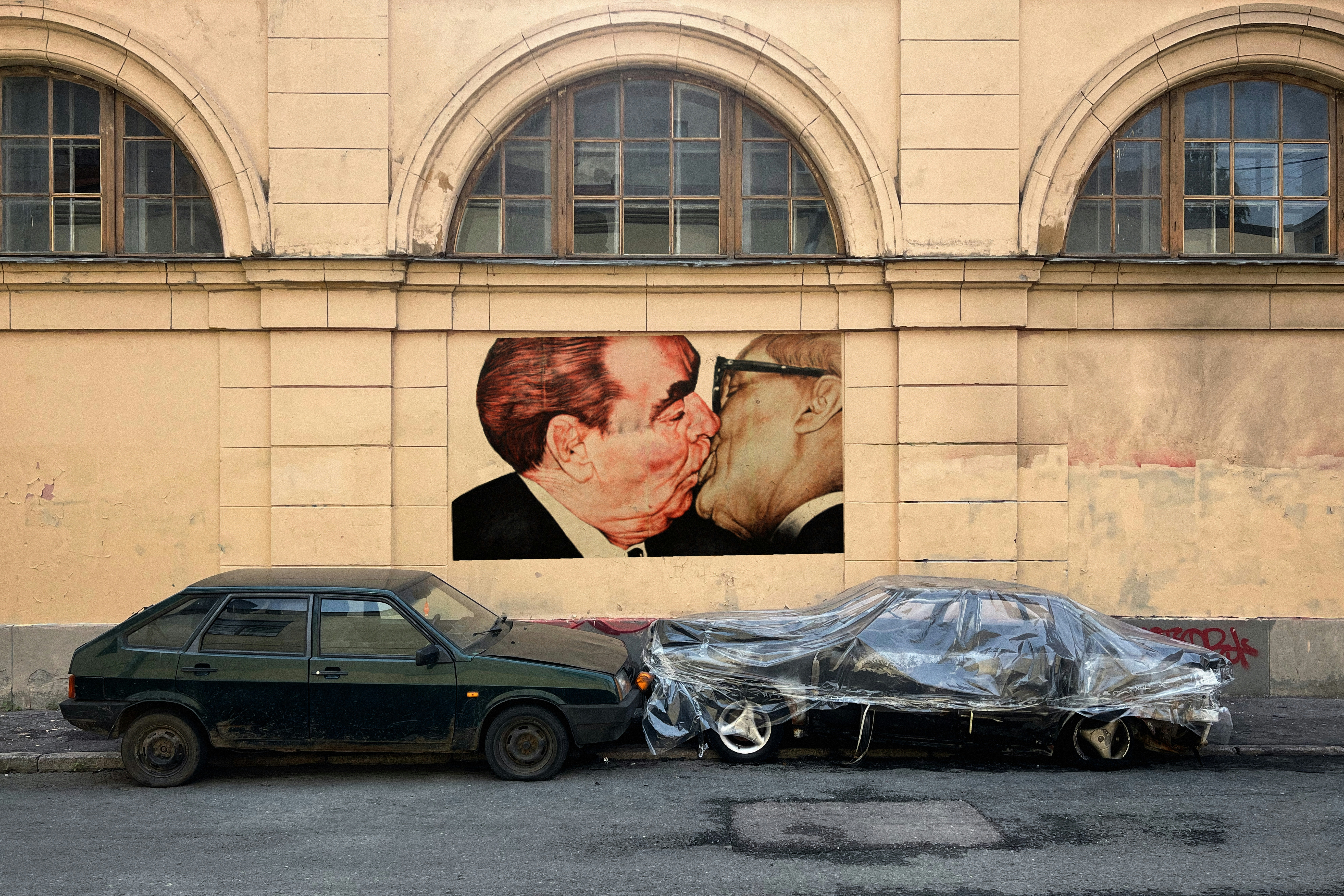 a car with a painting on it