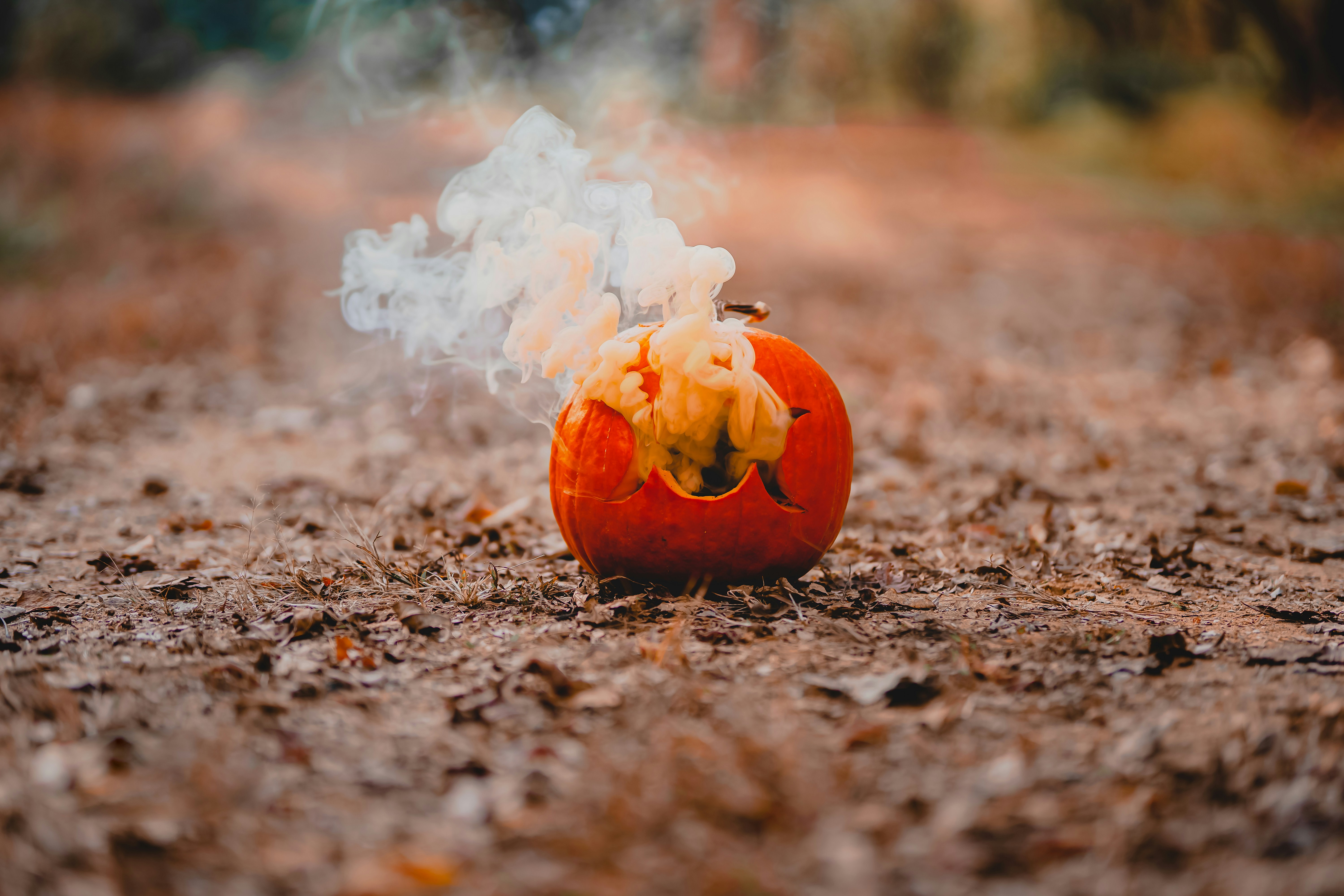 a pumpkin with a face carved in it