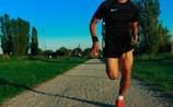 a person running on a path