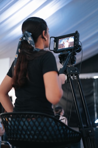 a person using a camera