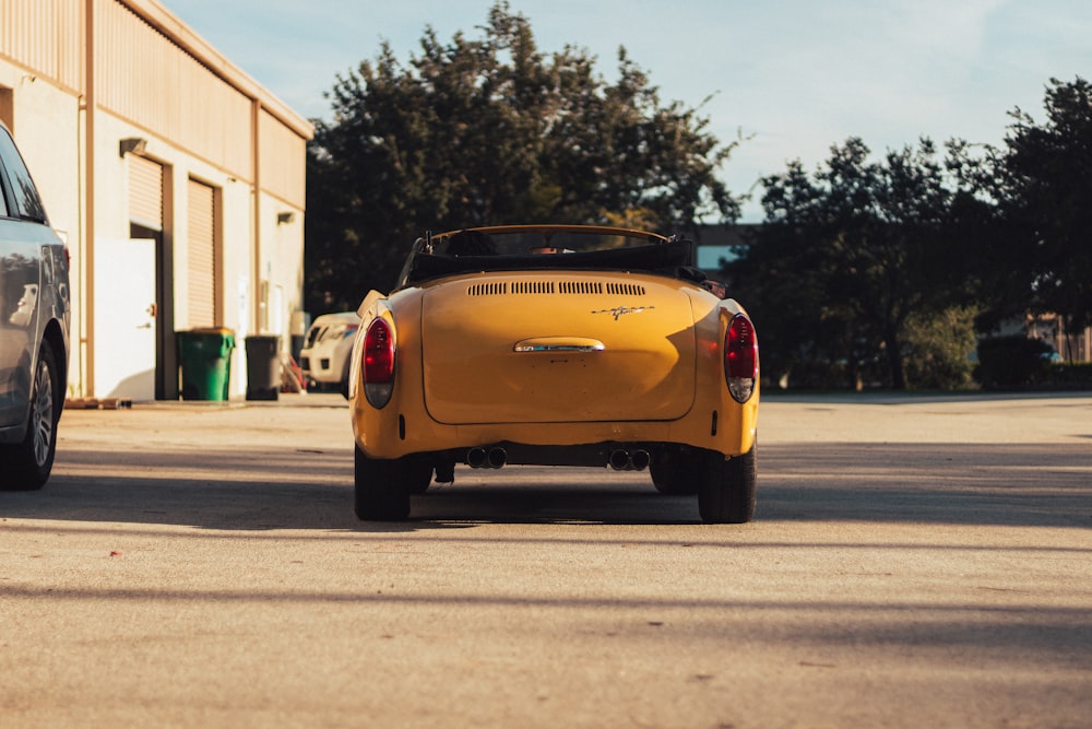 a car parked in a parking lot